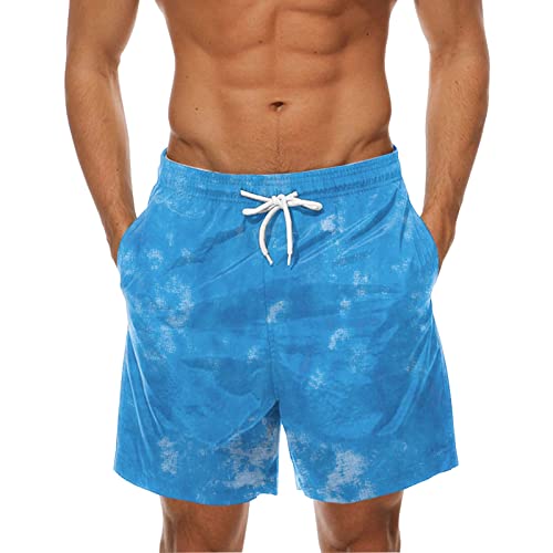 Lomhmn Zomer Board Shorts Voor Mannen Mode Shorts 2024 Heren Lente Zomer Casual Shorts Broek Gedrukt Sport Strand Broek met Zakken Mens Board Shorts 40, Blauw, S