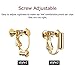Roctee 24 Piece Clip-on Converter With Pad, 2 Styles Fashion Clip Backs in 3 Colors, Clamps for Non-Pierced Ears, DIY (Gold/Silver/Rose)