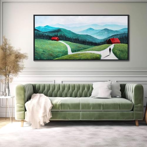 Toile murale abstraite paysage de forêt pour grand salon