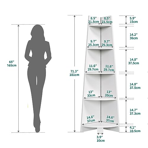 image for YITAHOME Corner Shelf Stand with Led Light, 70.9
