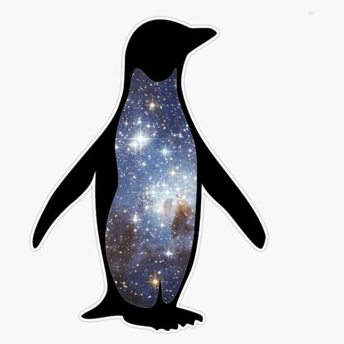 Set of 3 Space Penguin Vinyl Decals