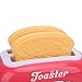 RiToEasysports Toy Toaster, Simulation Kids Play Kitchen Appliance Bread Maker Toy Accessories for Toddlers Children