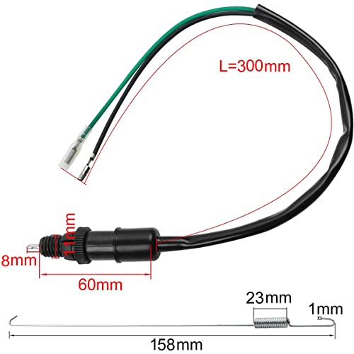 Greluma Universeller Motorrad-Bremslicht-Schalter hinten mit Federsatz, passend für Honda Kawasaki Suzuki Yamaha Quad Bikes ATVs Scooter