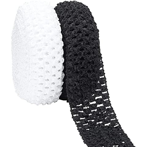BENECREAT 10m Elastic Crochet Trim for Hair Accessories Cover