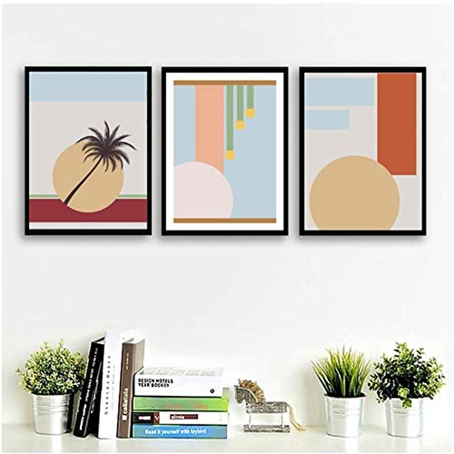 Affiches et gravures géométrie abstraite palmier pour mur de salon