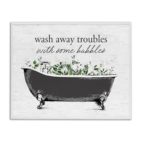 Cadre giclée Stupell Industries tableau bain moussant haut de gamme
