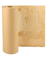 QWORK® 30 cm x 50 m Wabenpapier Verpackungspapier 80g/m², Noppenfolie-Alternative, Verpackungsrolle für Umzüge, den Versand Zerbrechlicher Gegenstände und Geschenkverpackungen