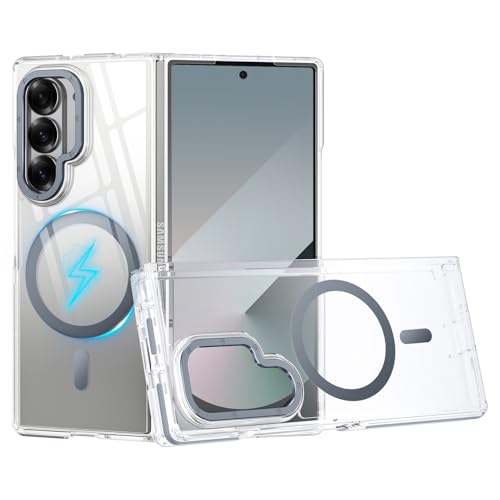 Galaxy Z Fold 6 �p �P�[�X �����̓����O �}�O�l�b�g�N���A �ϏՌ� �ČRMIL�K�i ���C�����X�[�d�Ή� ����~�� �C�菝�h�~ Galaxy Z Fold6 (SC-55E / SCG28) �J�o�[ ���� �D N520-zfold6-02