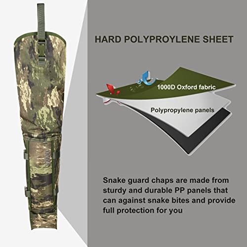 Qogir Snake Guard Protection Chaps: Snake Bite Protection For Ankle To Thigh Snake Chaps, Waterproof Snake Gaiters For Men & Women, Hunting Full Protection For Legs From Snake Bites And Briar (Camo) #TOP3