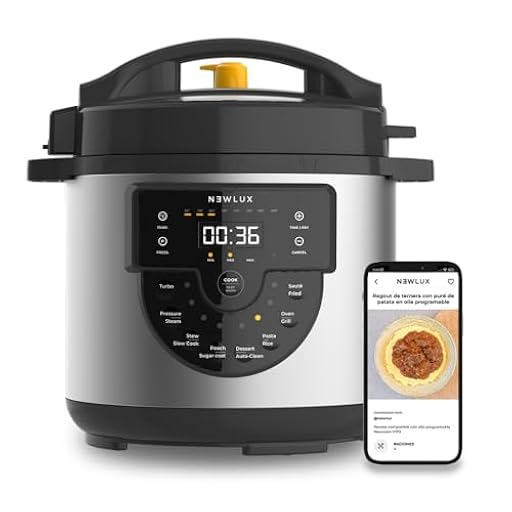 NEWLUX - Olla 6L Chef Pot V170, Olla a Presión Multifunción Eléctrica con Voz, 15 Funciones, 1000W, Programable 24h, 4 Niveles de Presión, Cubeta 100% Antiadherente | Accesorio para Freír | Ya disponible en tu tienda friki favorita! En mundofriki.es! NEWLUX - Olla 6L Chef Pot V170, Olla a Presión Multifunción Eléctrica con Voz, 15 Funciones, 1000W, Programable 24h, 4 Niveles de Presión, Cubeta 100% Antiadherente | Accesorio para Freír | Ya disponible en tu tienda friki favorita! En mundofriki.es!