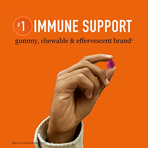 Airborne 180Mg Vitamin C + Vitamin D With Zinc Gummies For Adults, Immune Support Supplement With Powerful Antioxidant Vitamins C & D - 60 Gummies, Mixed Berry Flavor #TOP4