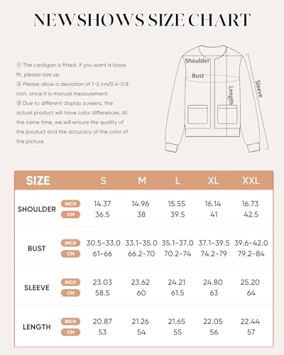 Newshows NSW20994AB Women'S 2024 Fall Fashion Cardigan Sweater Lightweight Jacket Tops Business Work Vacation Casual Long Sleeve Cotton Crew Neck Soft Knit Shrug Dressy Outfits Clothing thumb #3