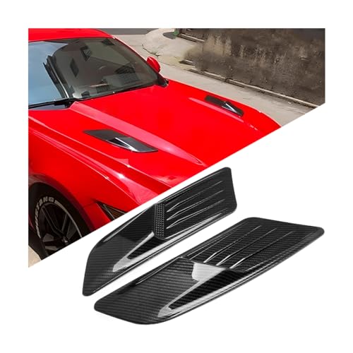 Évent décoratif de voiture JNNJ look carbone pour personnaliser un capot sans percer
