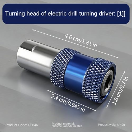 Adaptador de vástago hexagonal de 6,35 mm para conversión de accesorios de taladro y broca 3