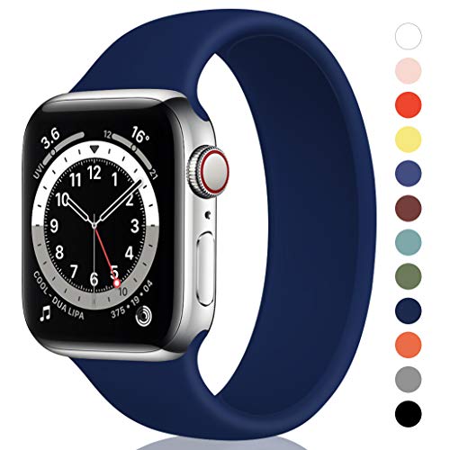 Unnite Stretchy Solo Loop Bands Compatible For Apple Watch Band 38Mm 40Mm 41Mm 42Mm 44Mm 45Mm, Silicone Sports Band Elastic Replacement Wristband For Iwatch Series Se/8/7/6/5/4/3/2/1 Women Men #TOP18
