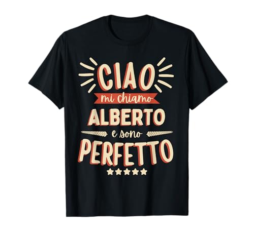 Alberto Idea Regalo Personalizzata Nome Divertente Maglietta