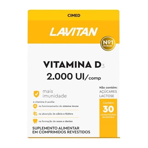 LAVITAN VITAMINA D 2.000UI COMP REV X 30, Laranja, Pequeno