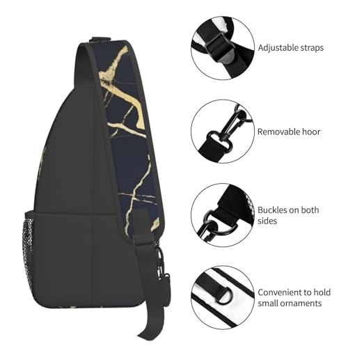 Mochila tipo sling estampado mármol para día a día miniatura 5