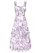 Scarlet Darkness Floral Dress for Women 2026 Flowy Sundress Smocked Cottagecore Dresses Lavender M