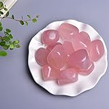 ICXLPMC Natural Magic - Piedra natural de ojo de tigre y piedra de cristal blanco de cuarzo para decoración del hogar, 15-30 mm, colecciones para el hogar (color: cristal rosa, tamaño: 40 g)