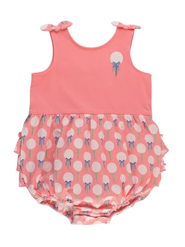 RuffleButts Baby Girls Knit Tie Shoulder Bubble Romper