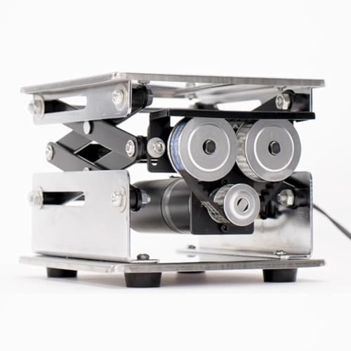 Plataforma elevadora eléctrica, capacidad de carga de 10 kg, control remoto, diseño antivibración para laboratorio e industrial, compacta, 20 x 20 cm