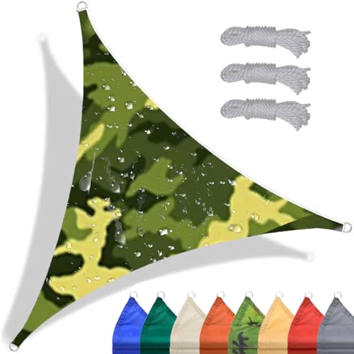 Toldo con protección UV del 98% anti rayos solares y lona triangular impermeable para jardín