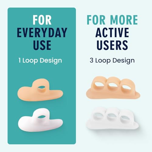 dr frederick39s original hammer toe gels - 2 pairs - hammertoe support crest for women amp men - cushion amp temporary splint for toe alignment crooked toes and pain relief - white - 1 loop design