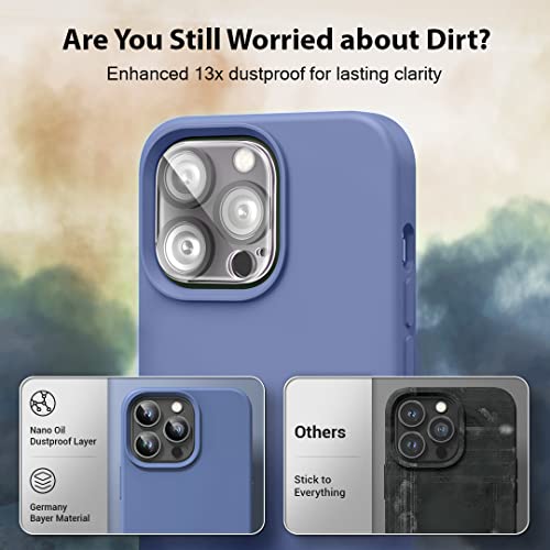 Love 3000 Compatible With Iphone 13 Pro Case 6.1 Inch(2021) | Premium Liquid Silicone Rubber | Soft Anti-Scratch Microfiber Lining Full-Body Protection Case For Iphone 13 Pro, Lavender Gray #TOP3