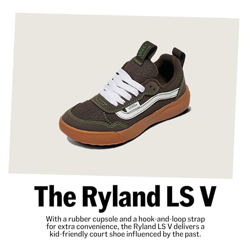 Vans Sneakersy chłopięce Ryland, Zamszowe płótno czarne białe, 6 UK Child