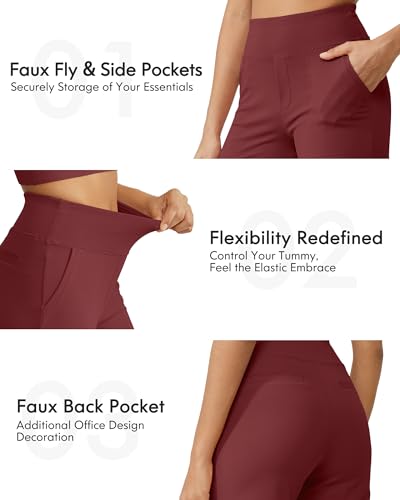 Image of G4Free Capri Pants for Women Wide Leg Yoga Dress Cropped Pants Capri Leggings with Pockets for Casual Summer