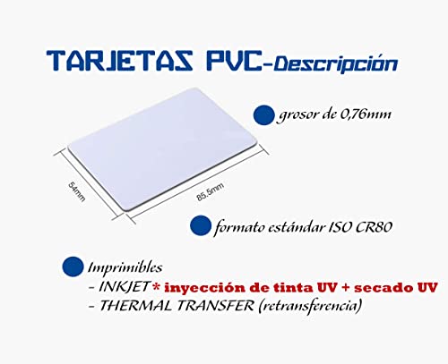 250 carte laminate PVC, di colore bianco. Ideale