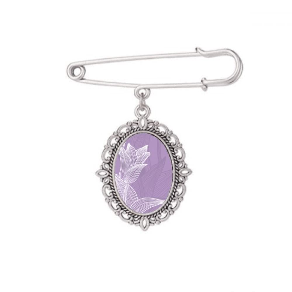 Broche fleur tulipe pour châle et robe - Idéal look bohème chic - 5