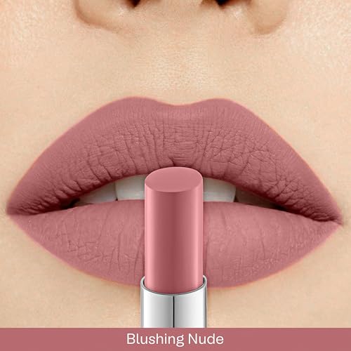 Image of CAL Losangeles Bullet Matte Lipstick, Long Lasting & Smudge Proof Lip Color for Womens Everyday Use with Nourishing & Hydrating Formula, Lipsticks for Girls /Women(Blushing Nude)