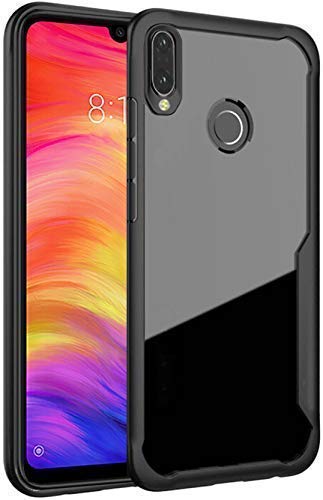 Image of A rtistque Rugged Shockproof Clear Transparent Bumper Back Cover for Vivo Y17 - Black