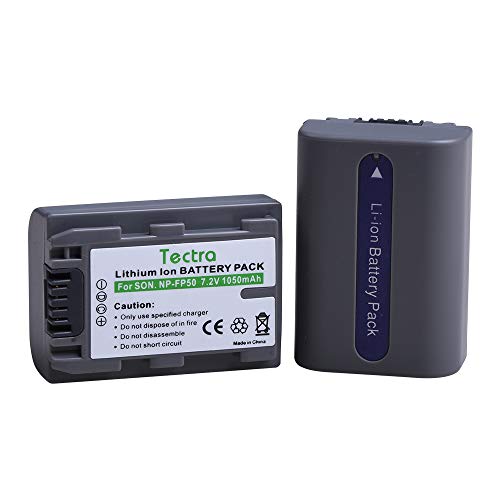 Tectra 2Pcs Np-Fp50 Battery + Usb Dual Charger For Sony Np-Fp30 Np-Fp60 Np-Fp70 Dcr-Dvd103 Dcr-Dvd105 Dcr-Dvd203 Dcr-Dvd205 Dcr-Dvd305 Dcr-Dvd92 Dcr-Hc20 Dcr-Hc21 Dcr-Hc26 Handycams #TOP4