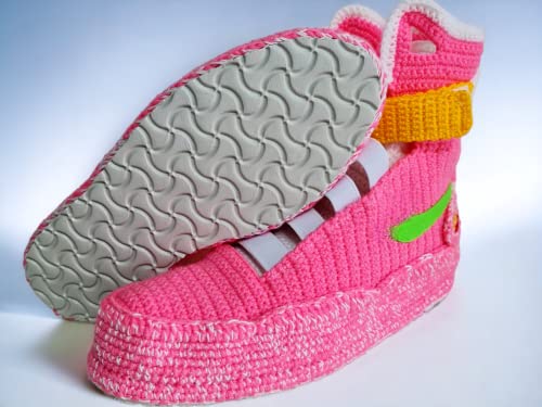 Back to the Future-Inspired Mart McFly Air Mag-like Crochet Sneakers Slippers - Customized, Comfy, Timeless Iconic Flying Sneaker House Shoes4