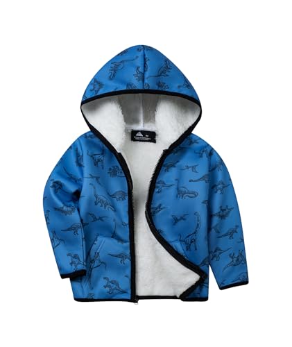 Image of V VALANCH Toddler Fleece Jacket Boys Girls Zip Up Hoodie Sweatshirt | Full Fleece Lining Throughout, Thick Warm, Cartoon, for Casual, School, Outerwear, Winter
