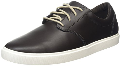 Crocs Men's Citilane Leather Lace-up Flat, Espresso/White, 12 M US