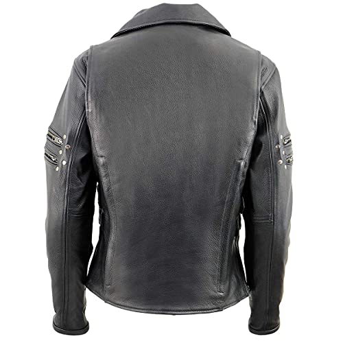 Image of Milwaukee Leather Women's Classic Premium Leather Motorcycle MC Style Riding Jacket