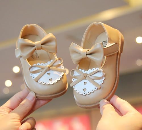 Baby Girls Mary Jane Flats Anti-Slip Rubber Sole Shoes Bowknot Princess Wedding Dress Shoe Prewalker2
