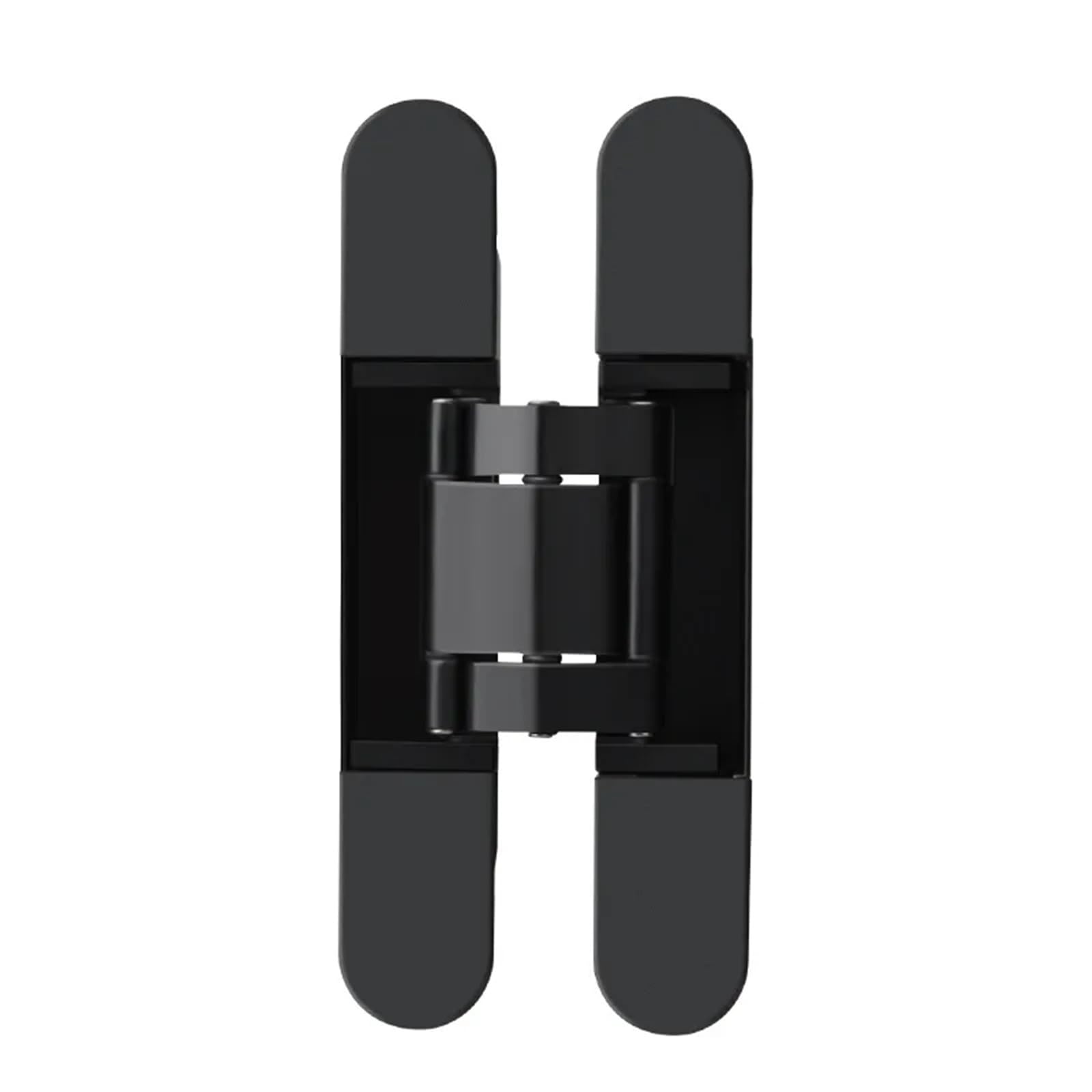 Invisible Door Hinge 180° Opening Inside Outside Three-Dimensional Adjustable Folding Concealed Furniture Hardware(80KG Frosted Silver)