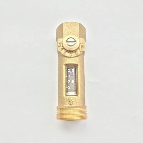 G3/4 Stecker* G1/2 Mechanischer Durchflussmesser Ablesung 1-3,5L / min Federdurchflussmesser Messing Durchflussleser Abgleichventil Cover
