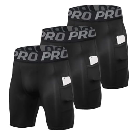 Compression Shorts Mens 3 Pack or 1 Pack Sports Anti-Chafing Underwear Base Layer Shorts Quick Dry Running Shorts with Phone Pockets Cycling Tights for Workout Athletic Rugby Short Protect Leg Skin