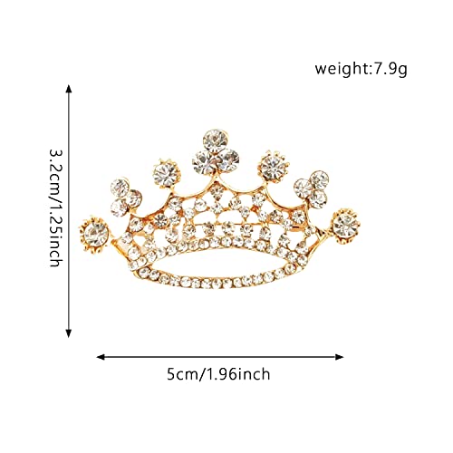 Image of Crystal Rhinestone Princess Queen Brooch Pin Tiara Crown Brooches for Women Tiara for Wedding Party /Banquet /Birthday