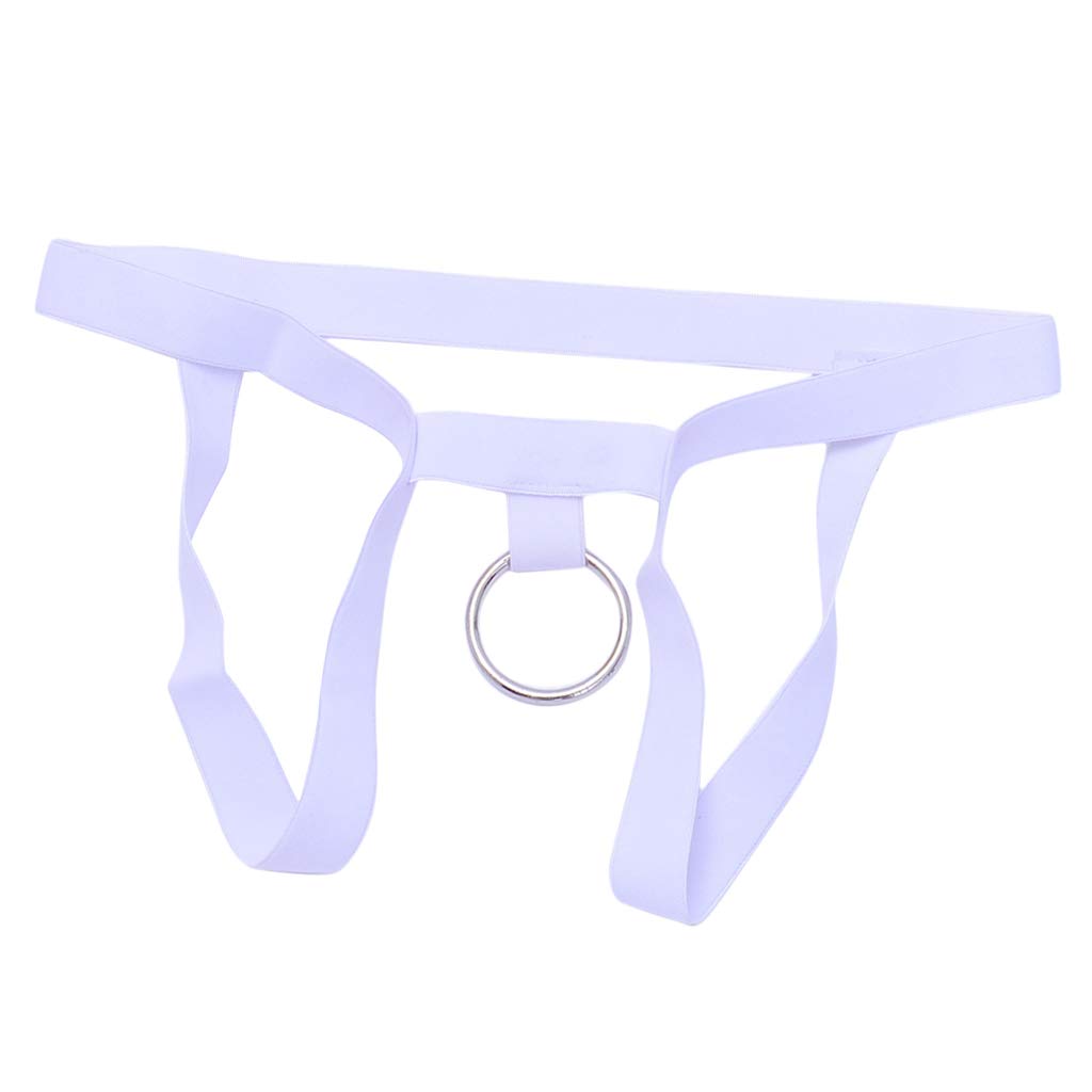 Sexy Mens G-string Underwear Hollow Ring Pouch Jockstrap Thong Briefs White-image-47