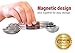 Magnetic Measuring Spoons - 1/4 Teaspoon to Tablespoon - Set of 5 Stainless Steel Metal Measuring Spoon Set - Double Measure, Liquid and Dry - Magnet Nesting For Easy Kitchen Storage - Dishwasher safe