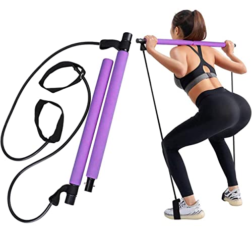 Lupex Shop - Kit de barra de pilates portátil, herramienta elásti...
