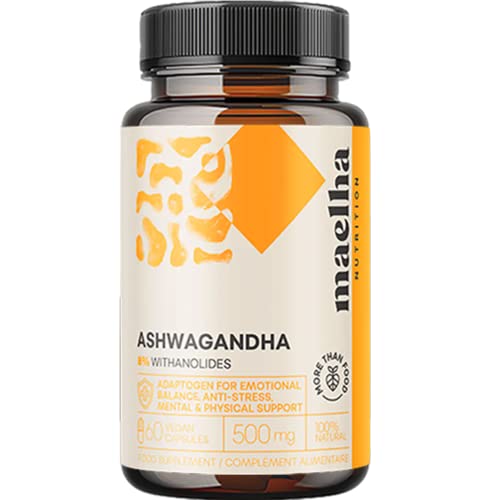 Ashwagandha Ayurveda | Extrait concentré 8% en Withanolides | 60 gélules | Complément 100% Naturelle Cover