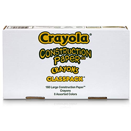 Crayola Construction Paper Crayon Classpack, 8 Colors, Pack of 160